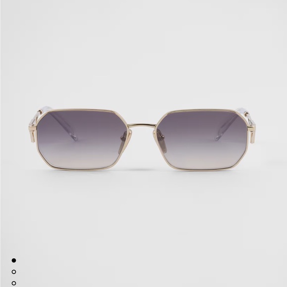 Prada Gold and Gray Sunglasses
